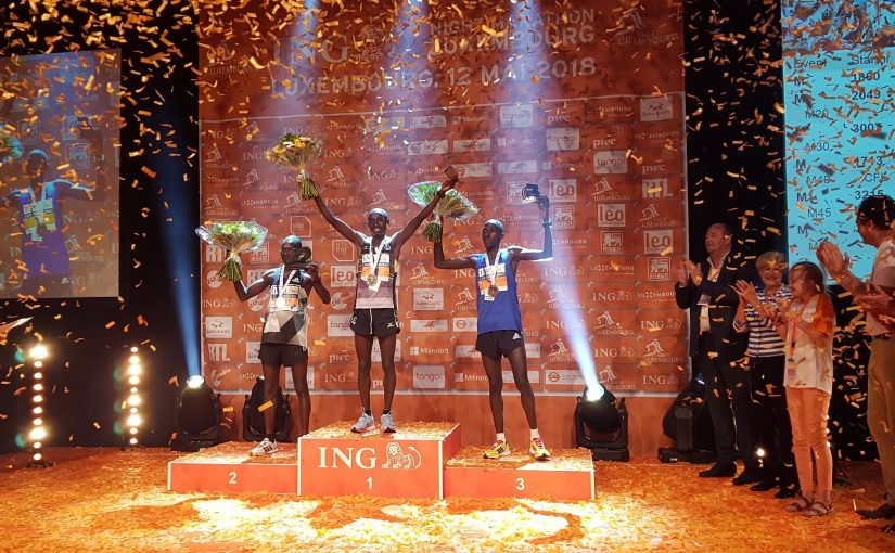 Kenianischer Überraschungssieger bricht Streckenrekord beim ING Night Marathon Luxembourg 2018
